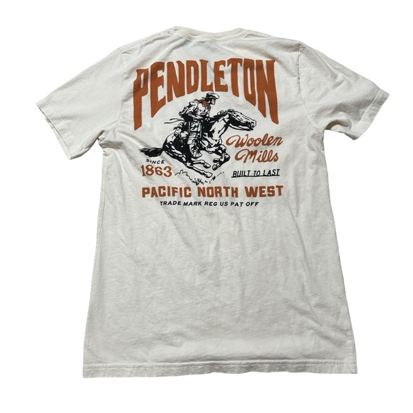 Pendleton Other - Pendleton Woolen Mills Graphic Cowboy Bronco Rodeo Horse T-Shirt Sz M 18 x 27